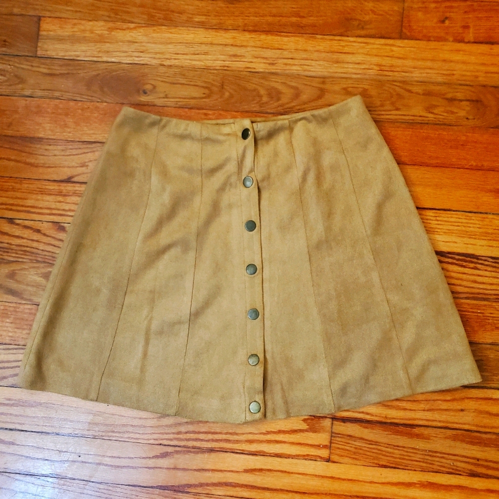 Brown Suede Skirt